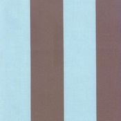 Image of FF Chocolate Brown and Robin Egg Blue Stripe Outdoor Fabric 