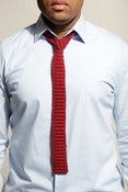 Image of Vintage Crochet Skinny Tie (Crimson)