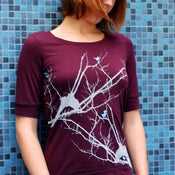 Image of 3Jane :: Birds and Branches 3/4 Sleeve Boatneck
