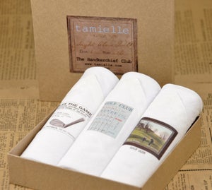 Image of Box of III Men's Handkerchiefs: Golf