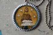 Image of The Lord is with thee flat tag necklace  (on NPS ball chain )