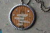Image of Blessed is the fruit of thy womb Jesus flat tag necklace ( on NPS ball chain)