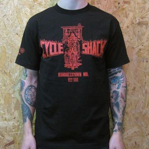 Image of John Jordan X Cut-Rate Cycle Shack T Black