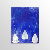 Image of Judy Watson– big blue world with three stupas