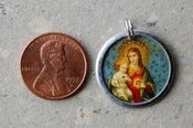 Image of Sacred Hearts of Mary  &  Jesus spiritual token ( charm )