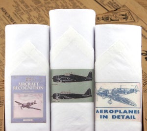 Image of Box of III Men's Handkerchiefs: Airplanes