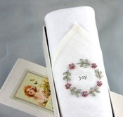 Image of Woman's Handkerchief in a Gift Box:Joy