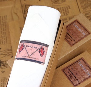 Image of Man's Handkerchief in a gift Box: England