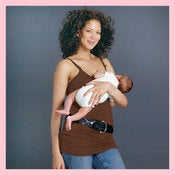 Image of Top da allattamento con reggiseno incorporato - lungo