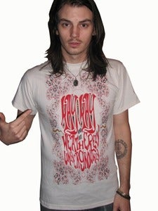 Image of Kay Kay and his Weathered Underground 'Paisley Psych' 50/50 Tee in Cream