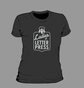 Image of Ladies of Letterpress T-Shirt: Asphalt