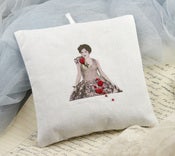 Image of Cotton Lavender Cushion: Lady Rose