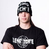 Image of White print beanie