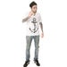 Image of Anchor V-Neck White Unisex