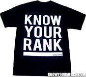 Image of KNOW YOUR RANK | White on Black