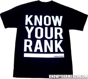 Image of KNOW YOUR RANK | White on Black