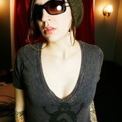Image of 1AEON acidwash deep v-neck shirt with black beetle - American apparel unisex S.(bigcart)