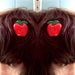 Image of APPLE HAIR CLIPS - ASSORTED COLOURS
