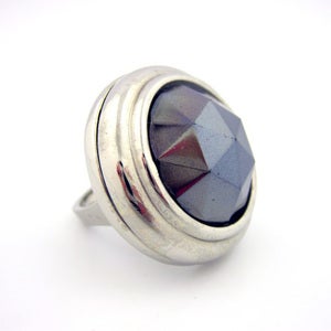 Image of German Rose Vintage Glass Cocktail Ring