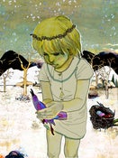 Image of leafling with mother bird