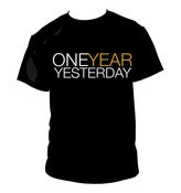 Image of One Year Yesterday logo T-Shirt in Black