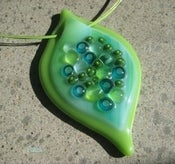 Image of collier VISTA lime et opal art