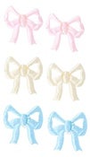 Image of Pastel Bow Studs - Pink, Cream, Blue