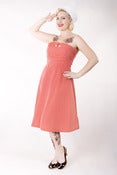 Image of 'Lucky Diamonds' dress - Red and White Stripe Nautical - with or without straps