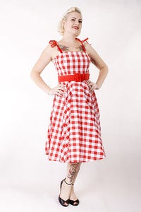 Image of 'Angelique' dress - Red and White Gingham