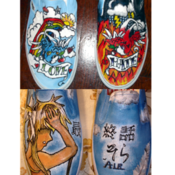 Image of Custom painted canvas shoes  - women's