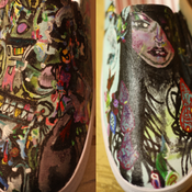 Image of Custom painted canvas shoes - women's #3