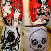 Image of Custom painted canvas shoes  - men's #1