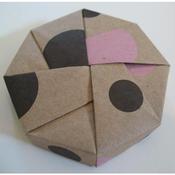 Image of Origami Octagon Boxes - Kraft Patterned - Handcrafted