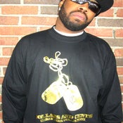 Image of DOG TAGS TEE (Gold Foil w/ Rhinestones) LS