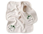 Image of Kee-Ka Organic Cotton Bib and Burp Cloth Sets (view more styles)