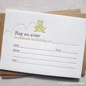Image of Letterpress Birthday Invitations | Froggy