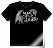 Image of Black Hairy Logo Tee 