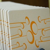 Image of lollipop letterpress coasters, set of 8