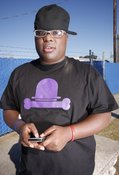 Image of Hat and Bone Logo: for men (black/purple)!