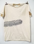Image of feather wrap shirt