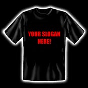 Image of Black T-Shirt with Red Print