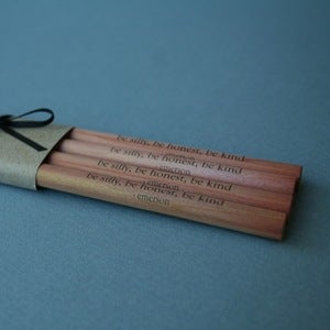 Image of quote pencils - be silly... (pack of 4)