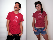 Image of Know Thyself Tee (white on raspberry)
