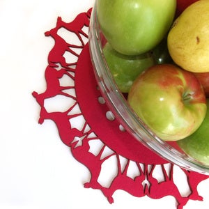 Image of LARGE Deer Trivet in Pink