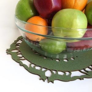 Image of LARGE Fox Trivet in Green