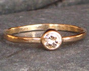 Image of Champagne Diamond Kiss Ring