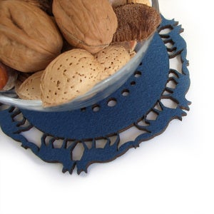 Image of Small Fox Trivet in Blue