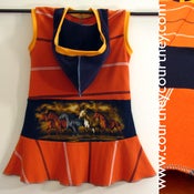 Image of COURTNEYCOURTNEY stampede 2/3 recycled layering hoodie twirl tunic dress 