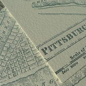 Image of Vintage Pittsburgh Map Coasters