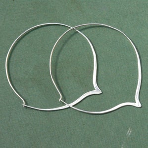 Image of One Of a Kind Sterling Silver Hoop Earrings